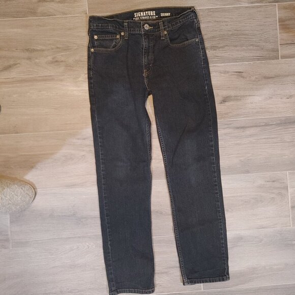 Vintage Men's Style Skinny Fit Jeans Levi Signature - Picture 1 of 6